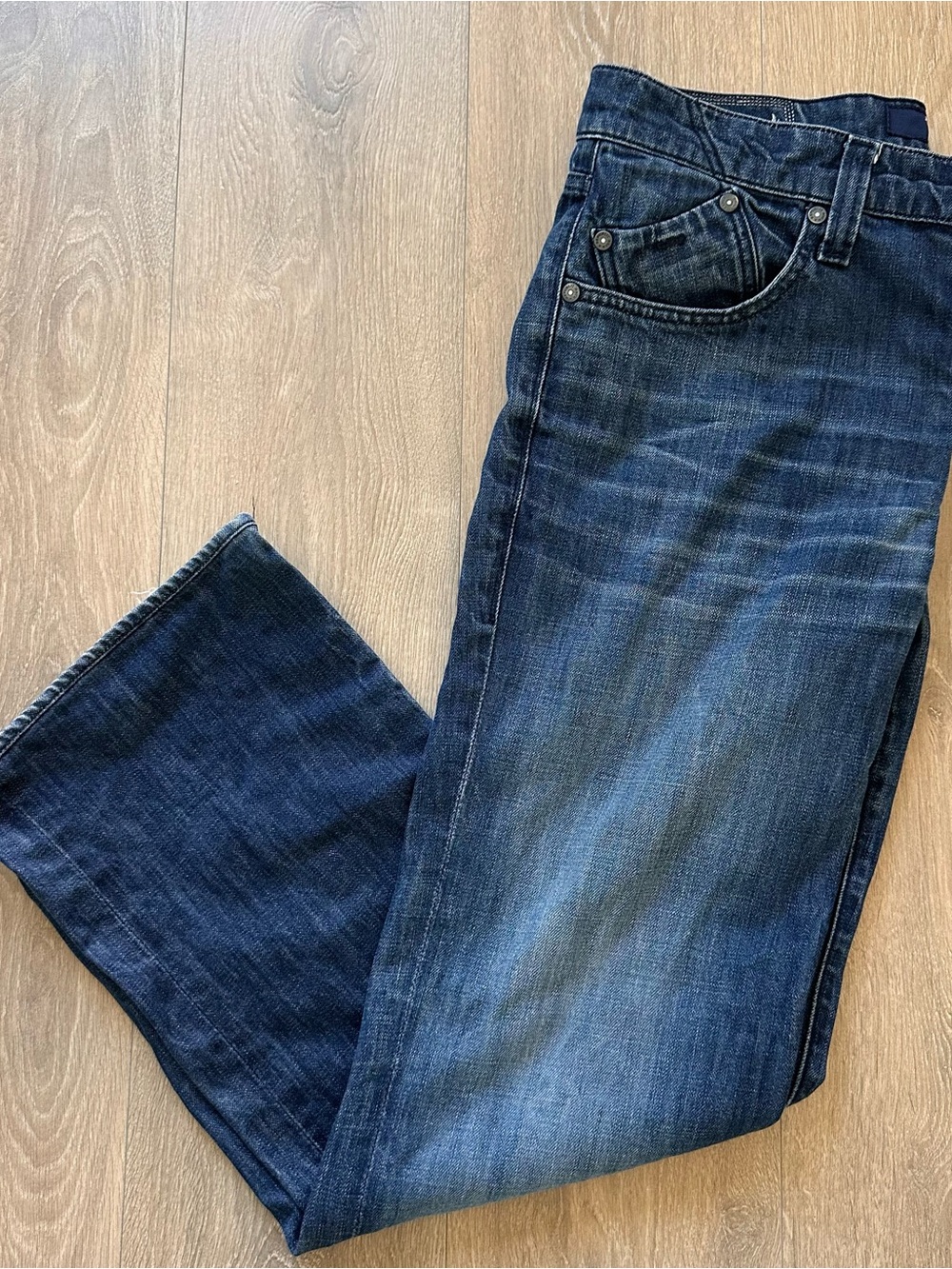 Y2K Rock & Republic Boot-Cut Jeans in Dark Blue Wash Size 36 Waist Men’s
